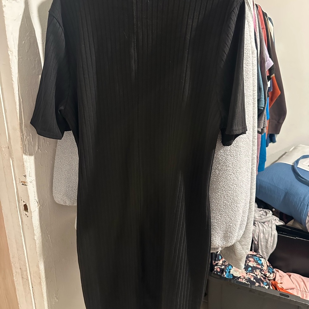 Black Ribbed Dress - Picture 2 of 2